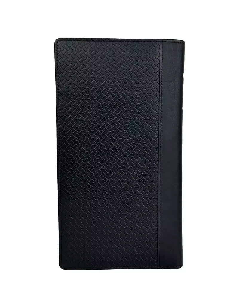 Baldinini Trend Elegant Black Leather Vertical Wallet