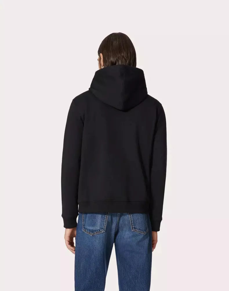 Valentino Elegant Cotton Blend Black Hoodie for Men