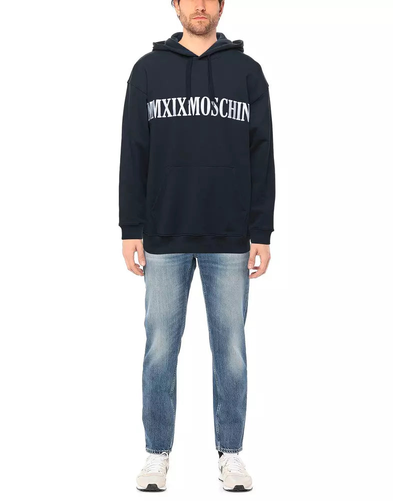 Moschino Couture Chic Contrast Logo Cotton Hoodie