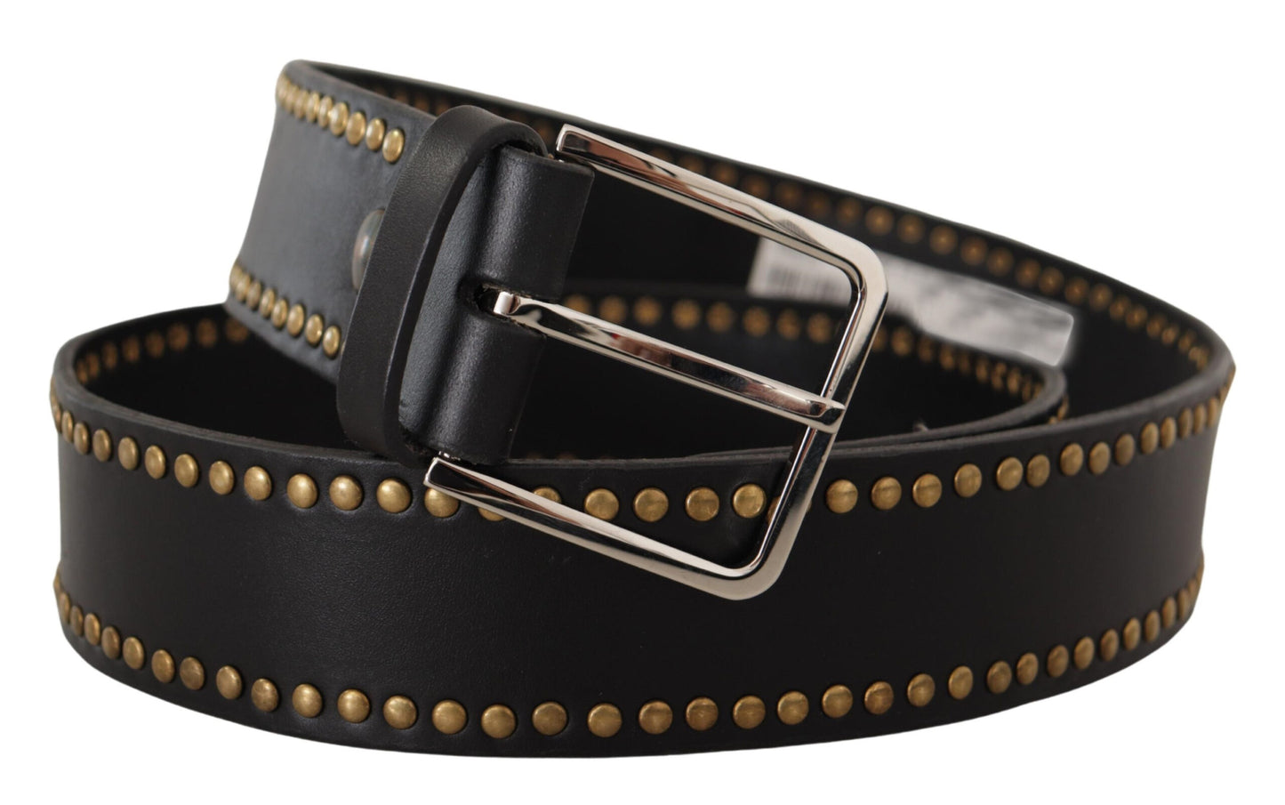 Dolce & Gabbana Elegant Black Leather Statement Belt