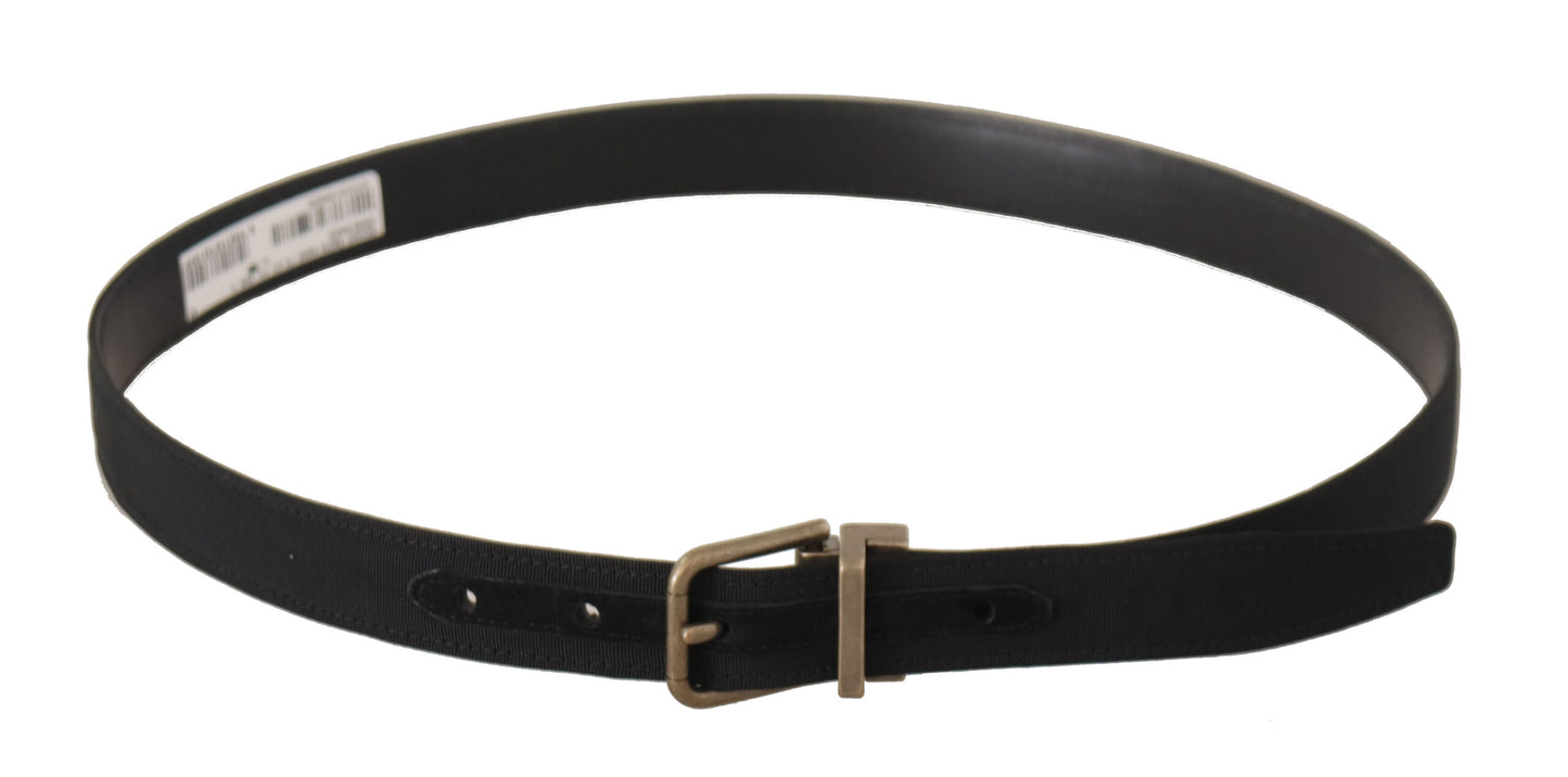 Dolce & Gabbana Elegant Black Leather Eye-Catching Belt