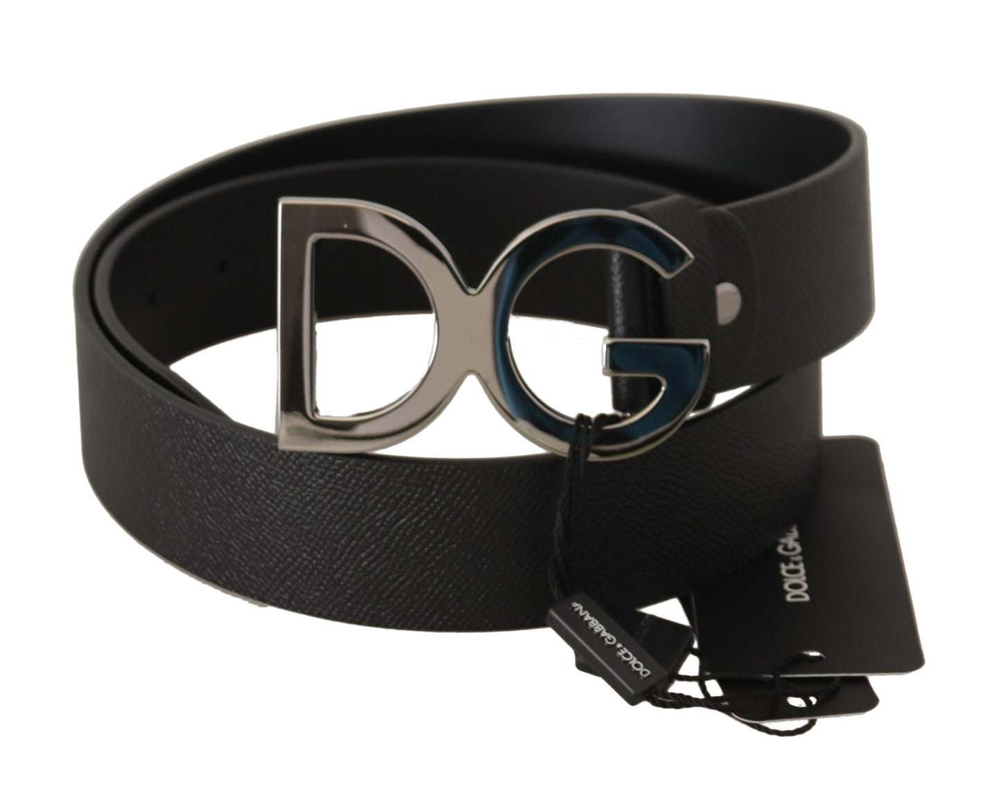 Dolce & Gabbana Elegant Leather Belt with Metal Buckle Closure