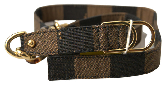 Fendi Elegant Canvas Stripe Motif Belt