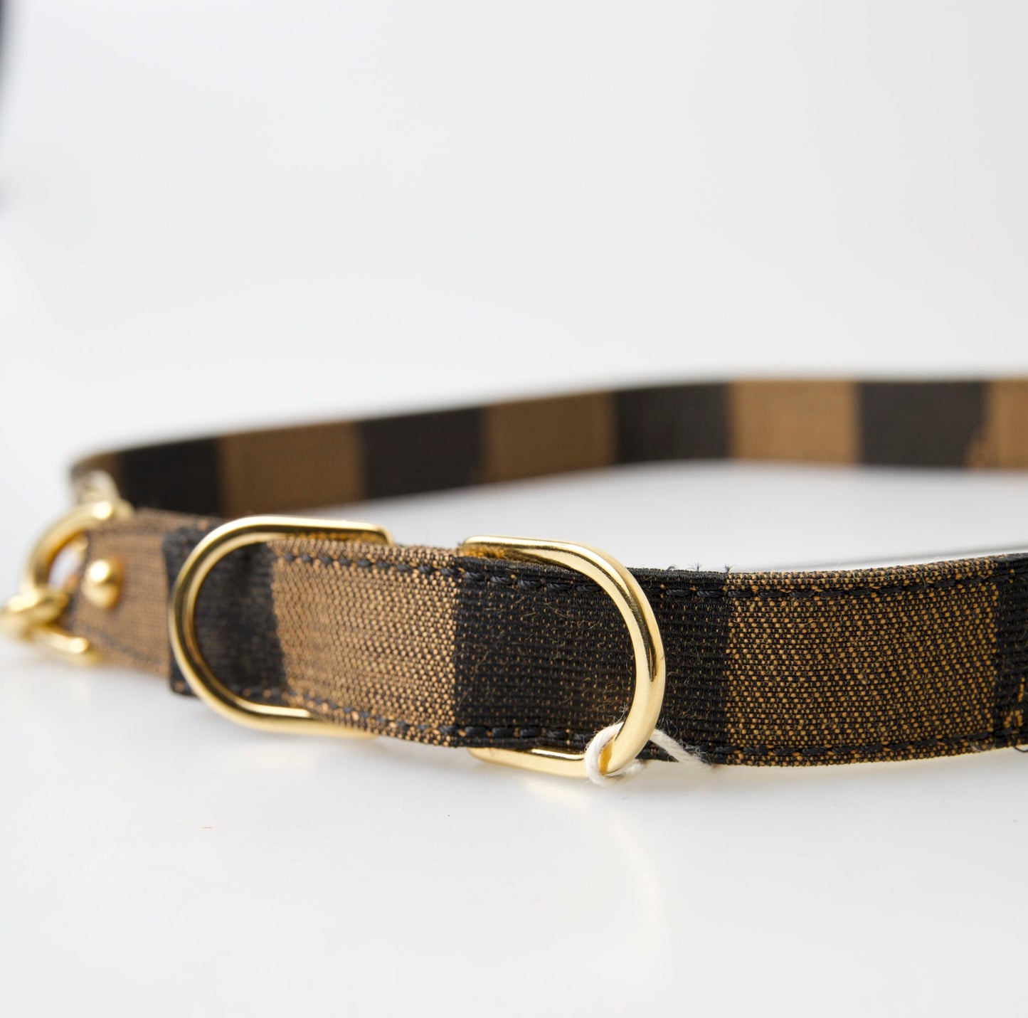 Fendi Elegant Canvas Stripe Motif Belt