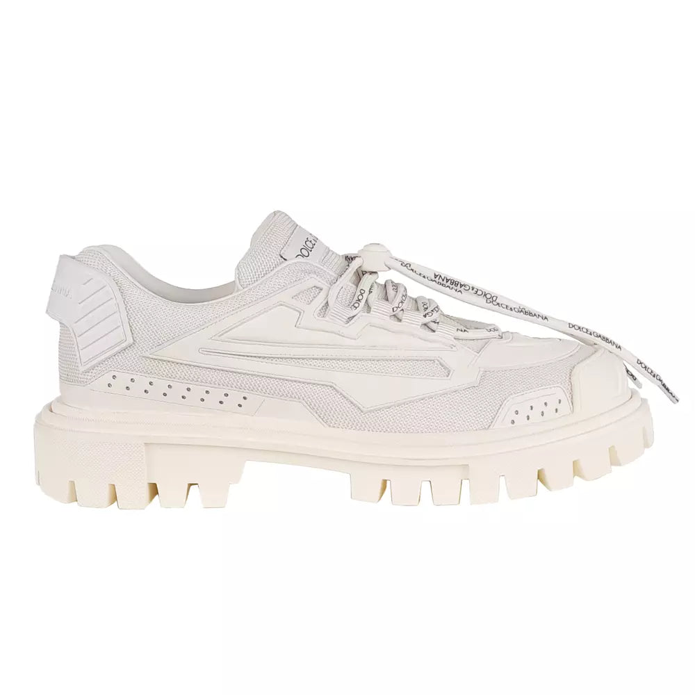 Dolce & Gabbana Trekking-Inspired Luxe Sneakers in White