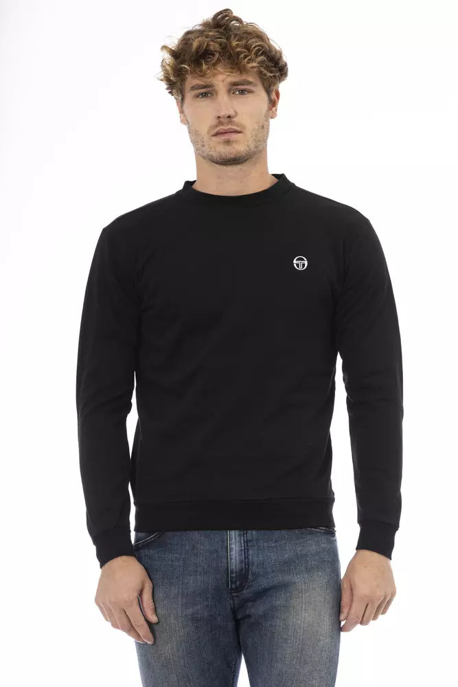 Sergio Tacchini Black Cotton Men Sweater