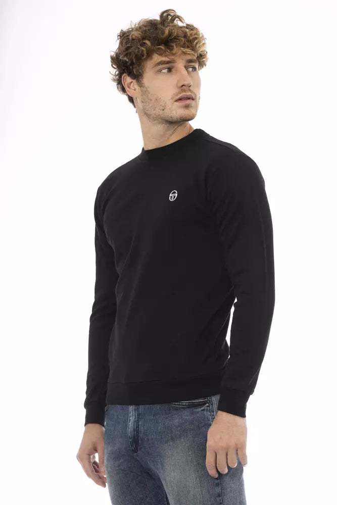 Sergio Tacchini Black Cotton Men Sweater