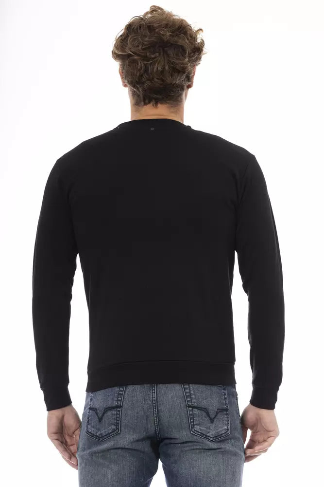 Sergio Tacchini Black Cotton Men Sweater