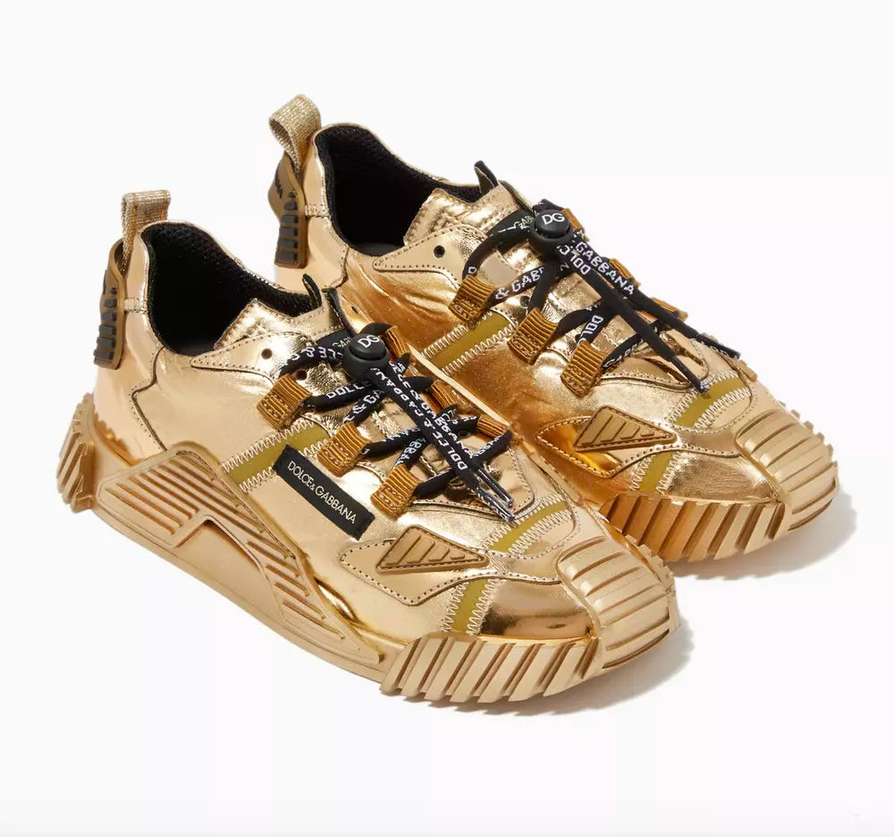 Dolce & Gabbana Copper-Toned Iconic Designer Sneakers