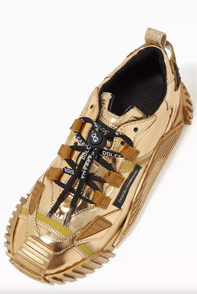 Dolce & Gabbana Copper-Toned Iconic Designer Sneakers