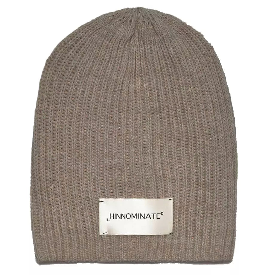 Hinnominate Chic Ribbed Knit Logo Cap