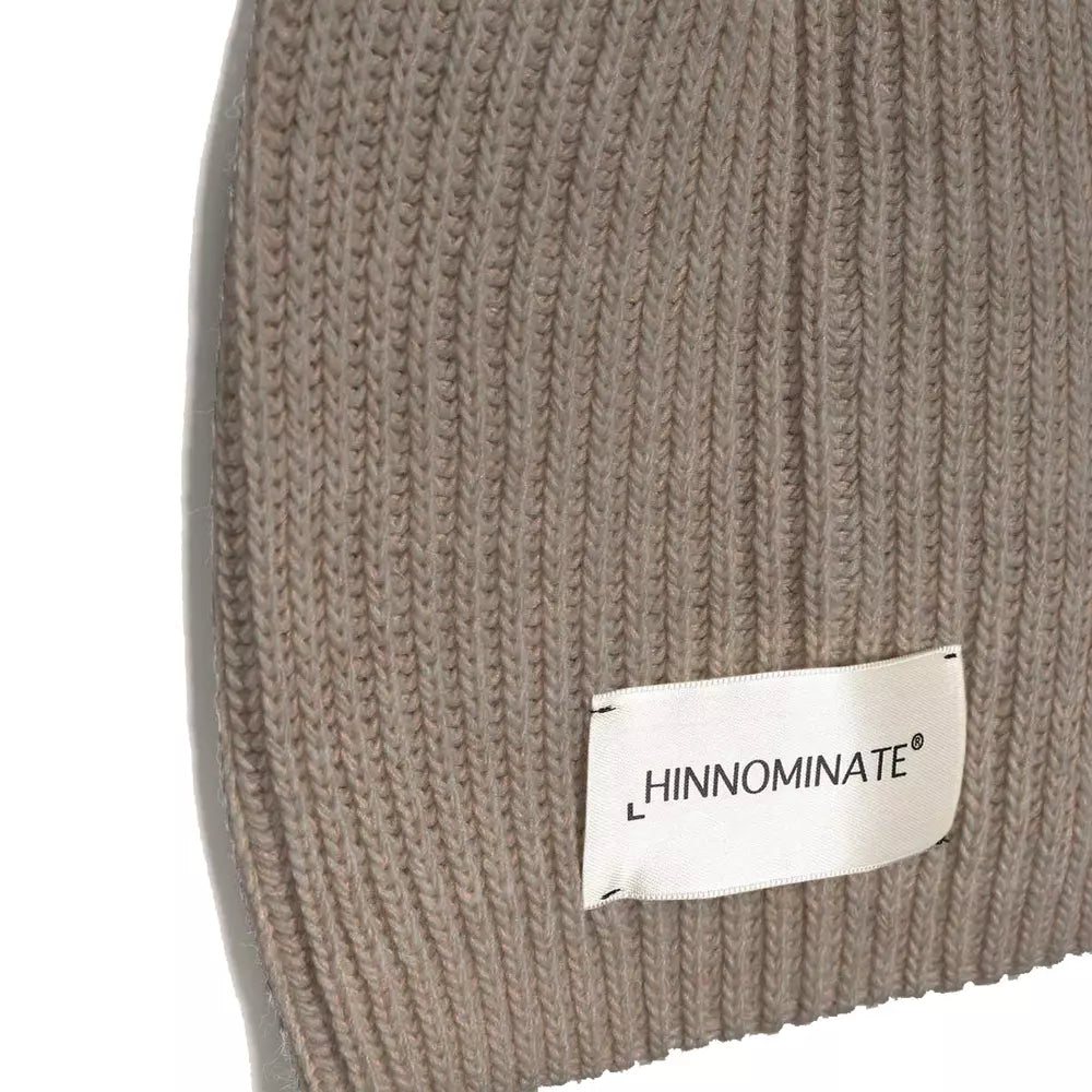 Hinnominate Chic Ribbed Knit Logo Cap