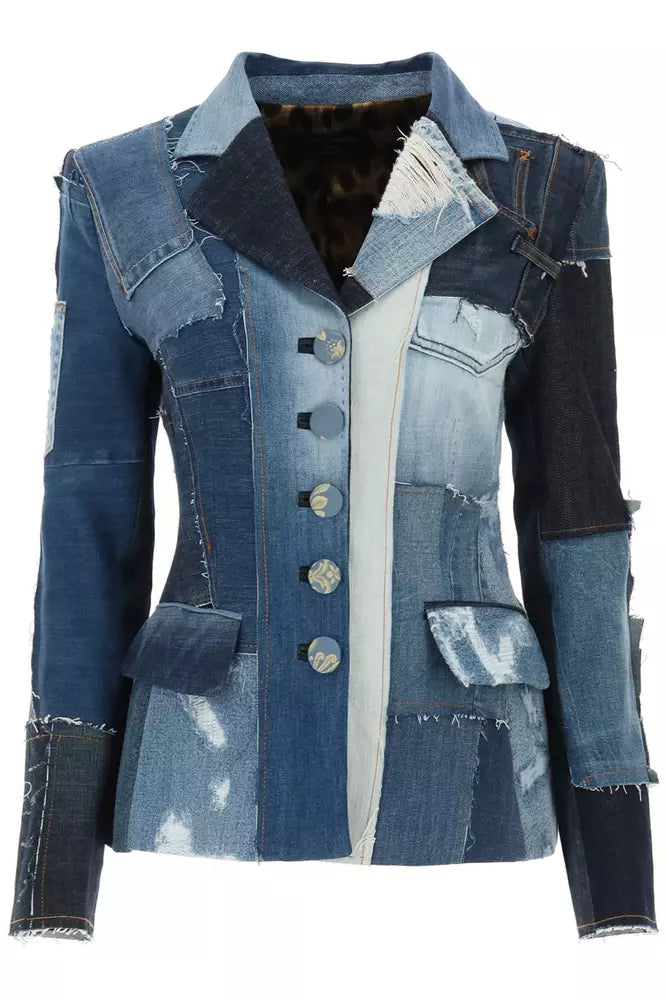 Dolce & Gabbana Chic Blue Denim Jacket with Iconic Design