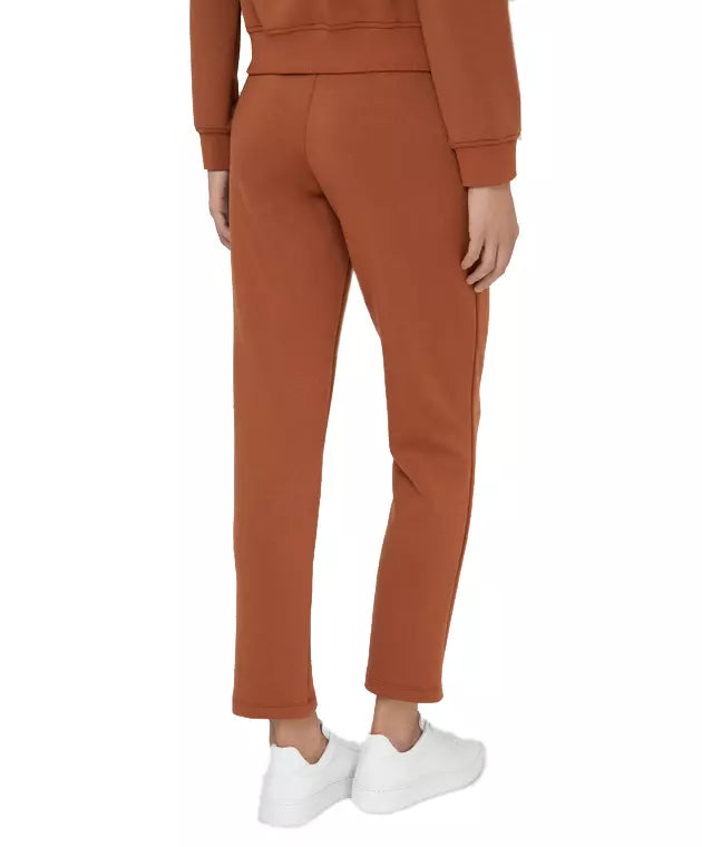 Twinset Chic Brown Stretch Trousers with Side Pockets