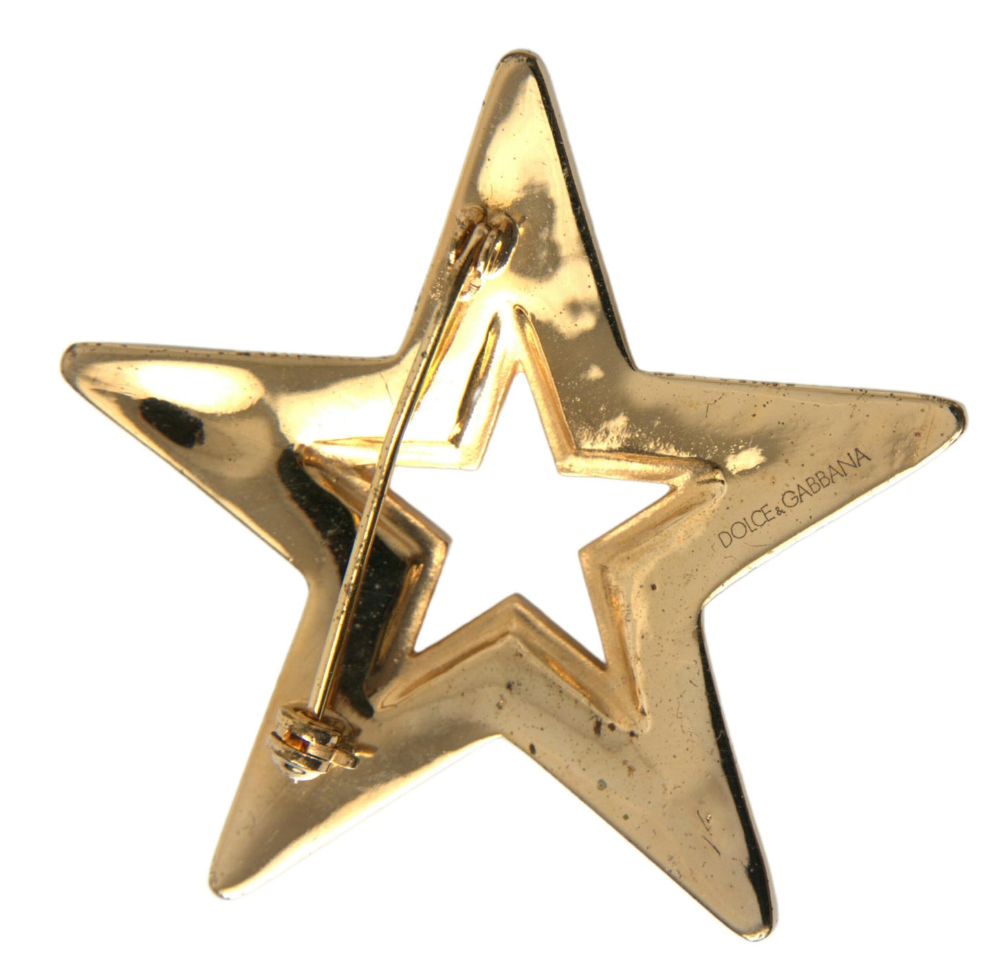 Dolce & Gabbana Elegant Gold Plated Star Pin