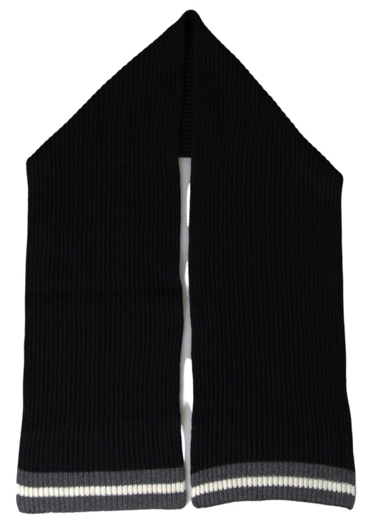 Dolce & Gabbana Elegant Black Cashmere Men's Scarf