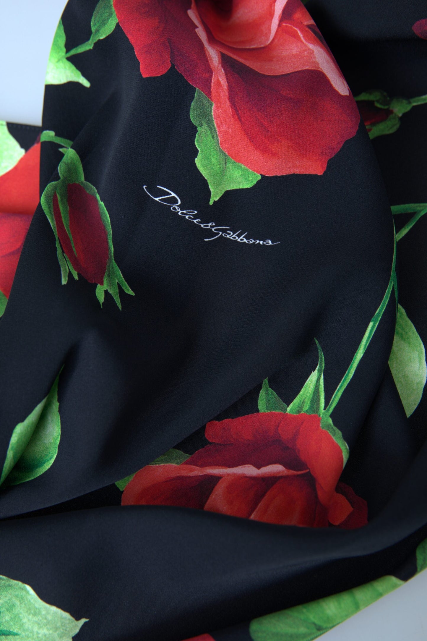 Dolce & Gabbana Elegant Silk Blend Black Scarf