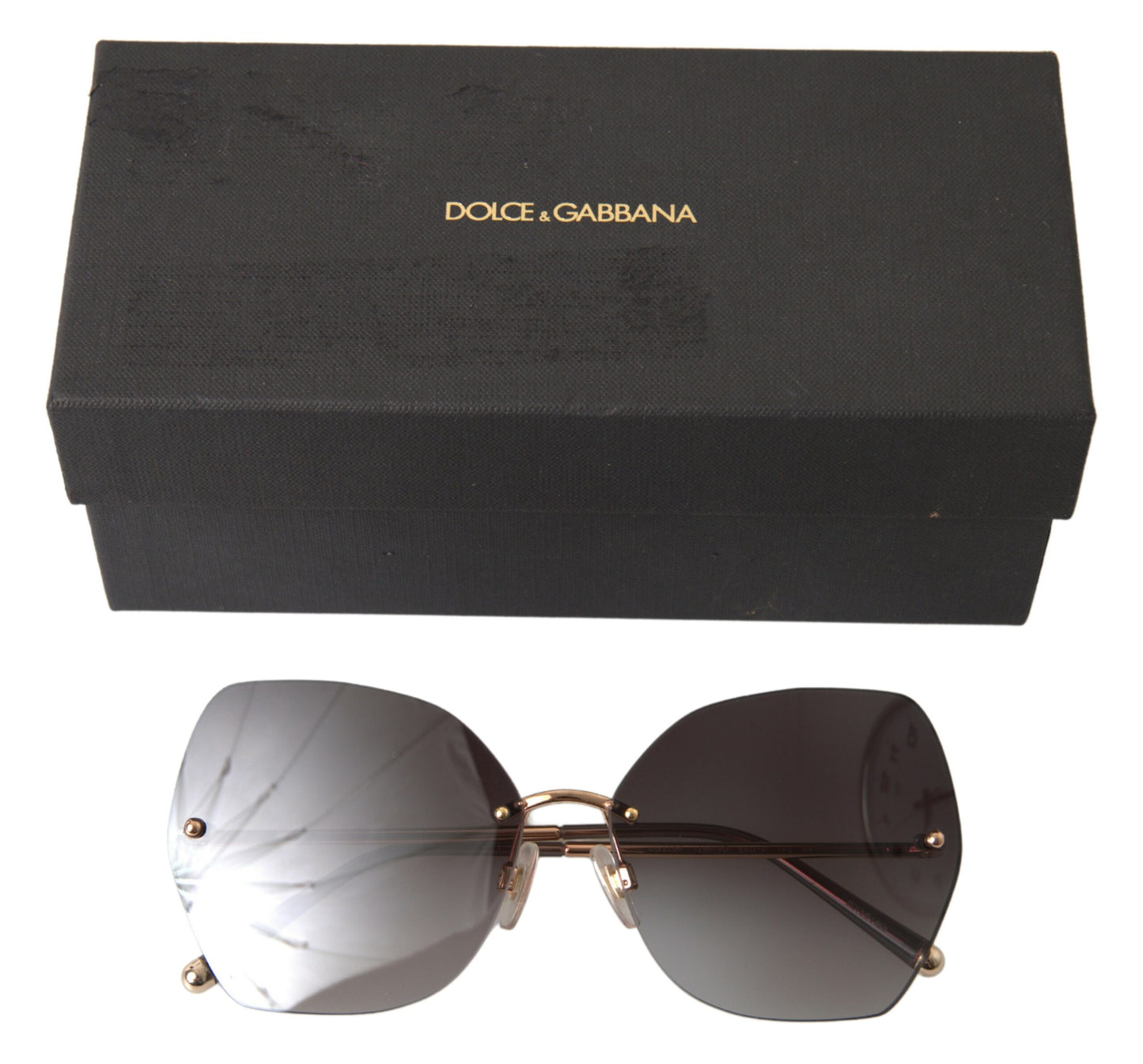 Dolce & Gabbana Elegant Gold Gradient Sunglasses for Women