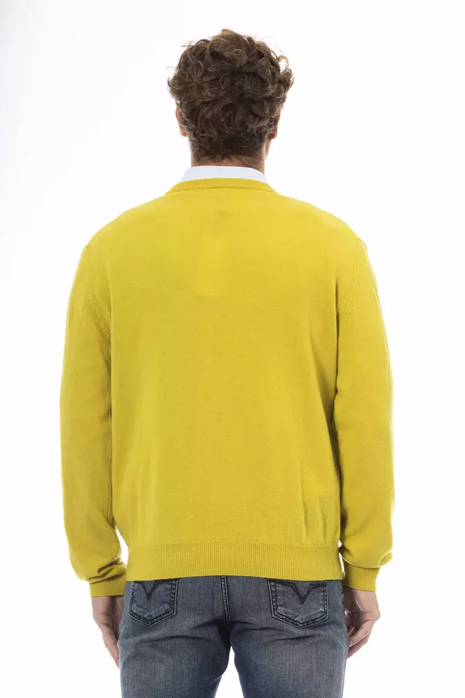 Sergio Tacchini Yellow Wool Men Sweater