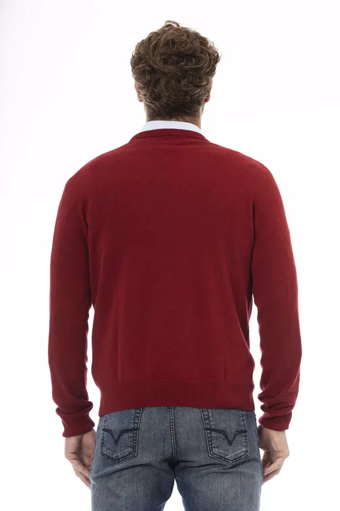 Sergio Tacchini Red Wool Men Sweater