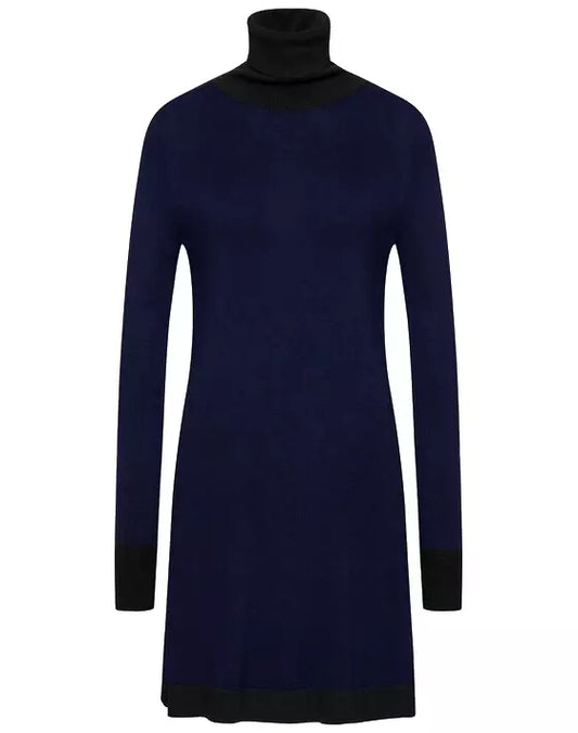 Liu Jo Chic Two-Tone Turtleneck Midi Dress