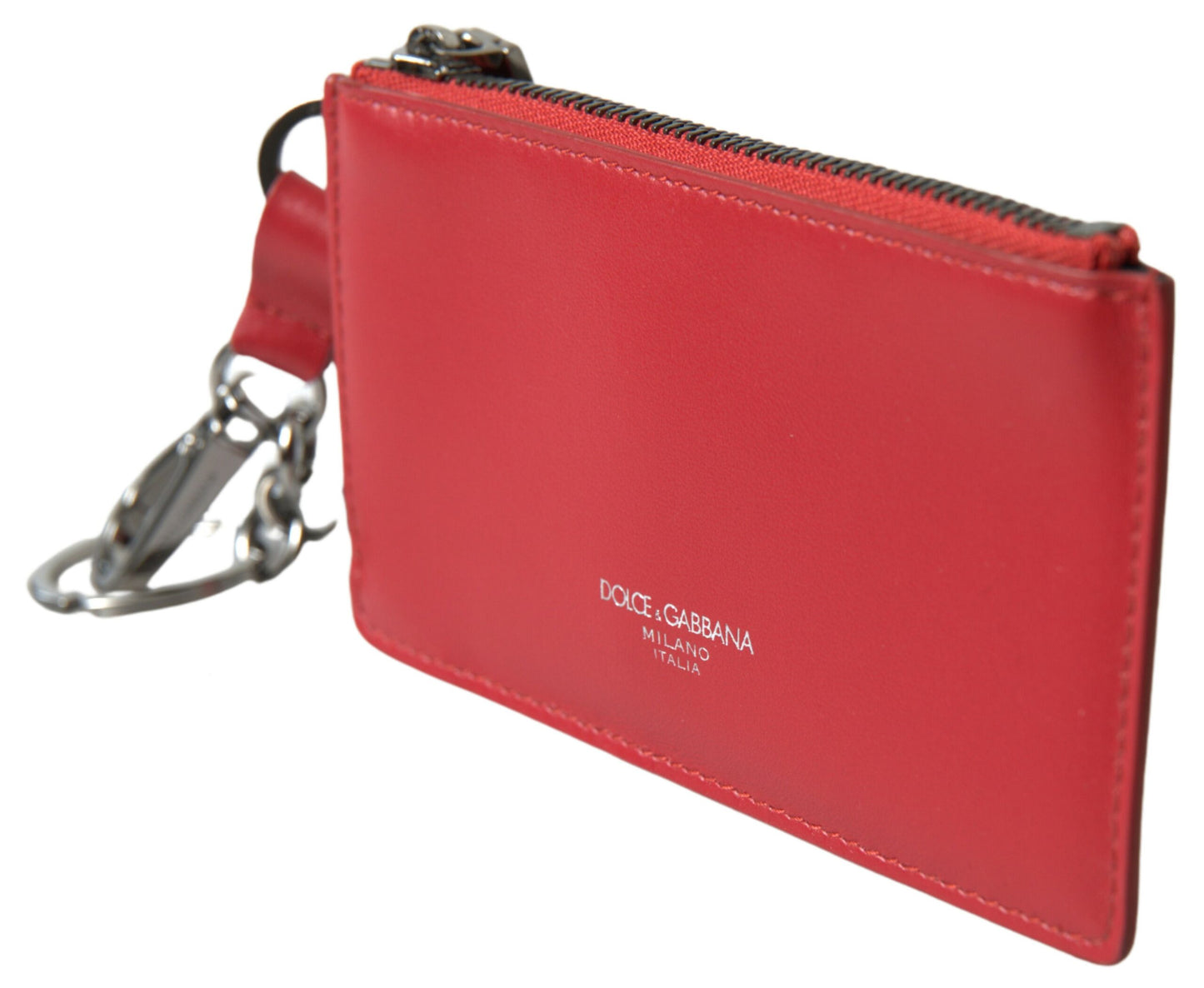 Dolce & Gabbana Chic Red Leather Card Holder Wallet