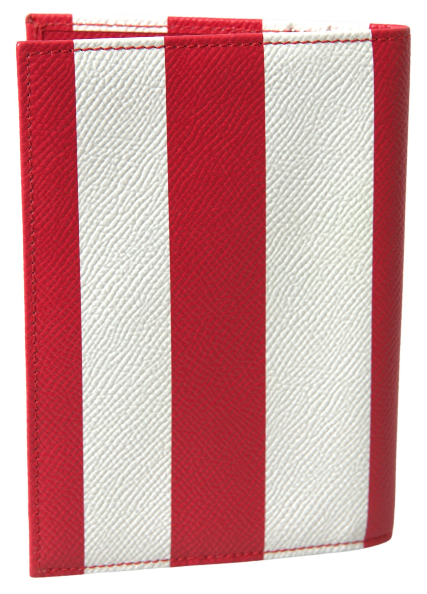 Dolce & Gabbana Elegant Striped Leather Passport Holder