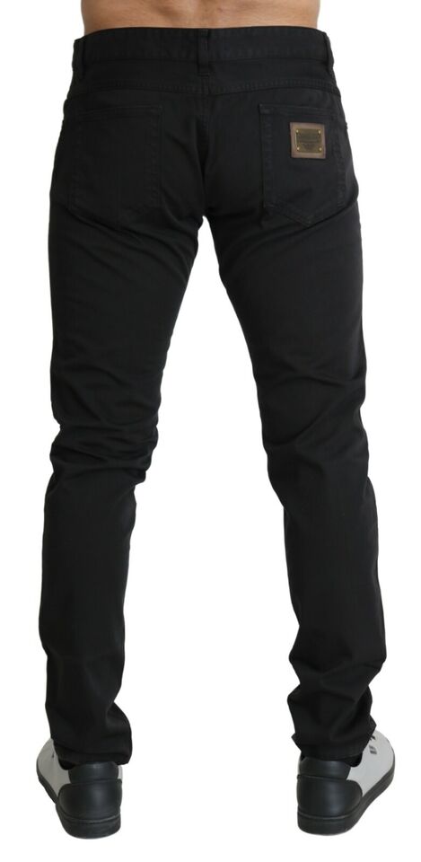 Dolce & Gabbana Elegant Black Slim Fit Denim Couture