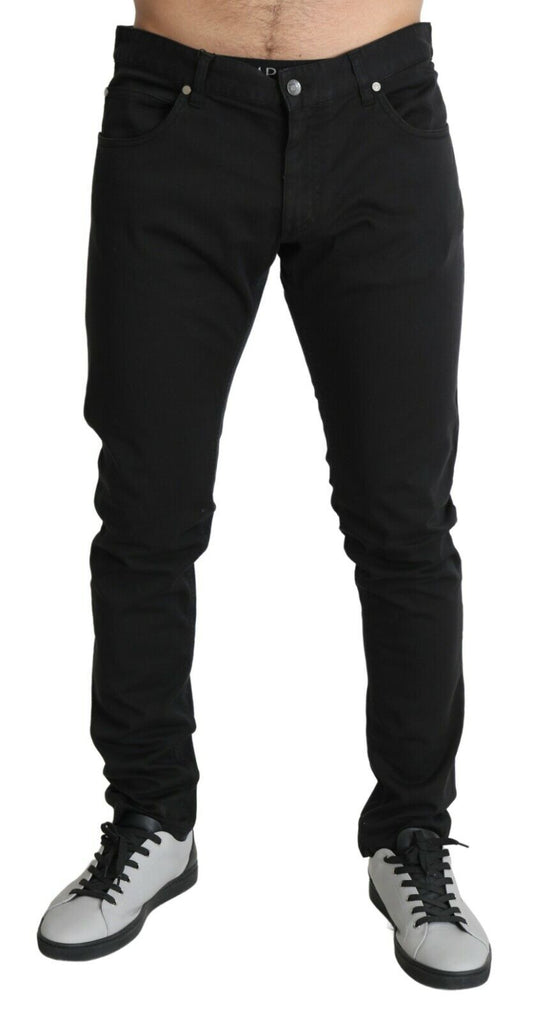 Dolce & Gabbana Elegant Black Slim Fit Denim Couture