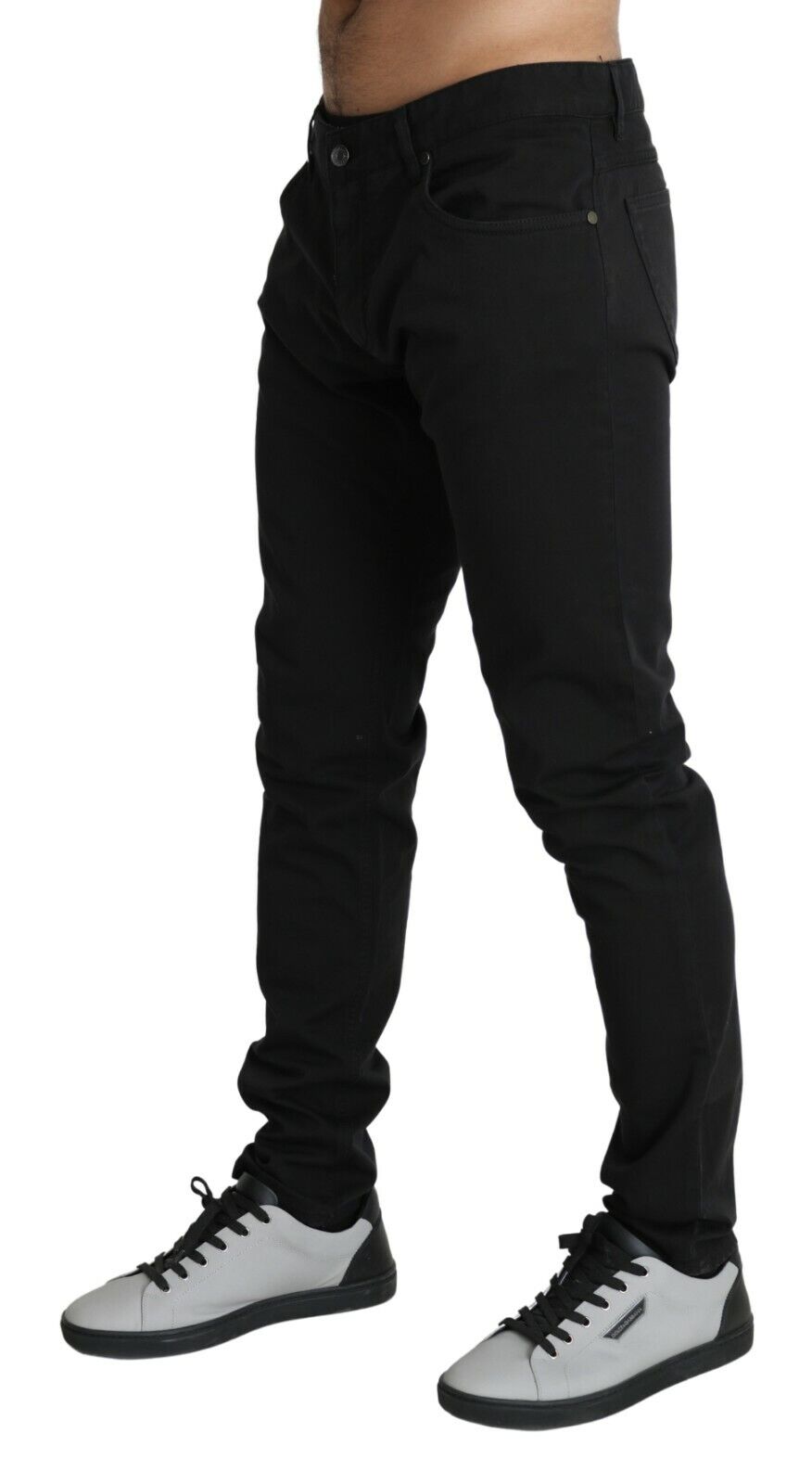 Dolce & Gabbana Elegant Black Slim Fit Denim Couture