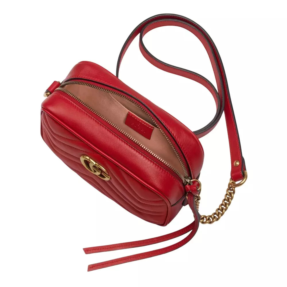 Gucci Elegant Chevron Quilted Leather Shoulder Bag