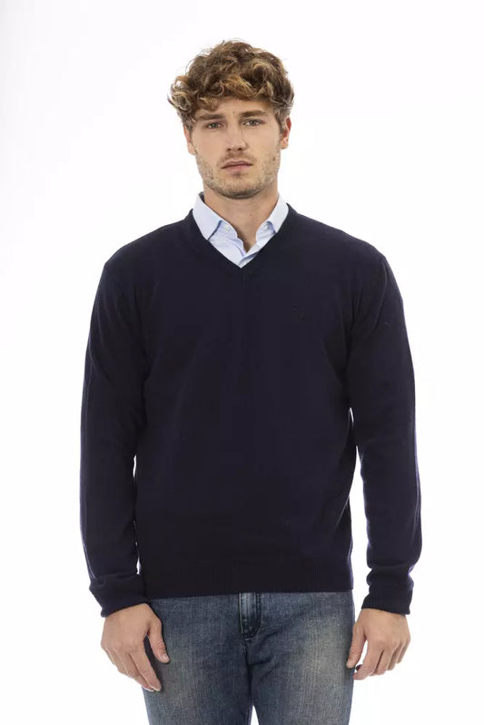 Sergio Tacchini Blue Wool Men Sweater