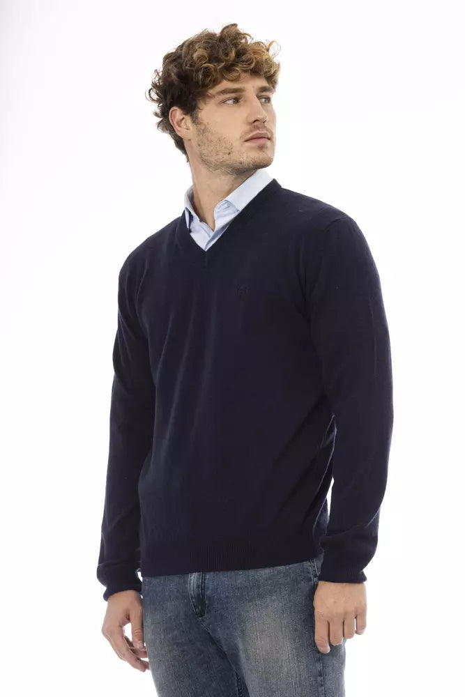 Sergio Tacchini Blue Wool Men Sweater