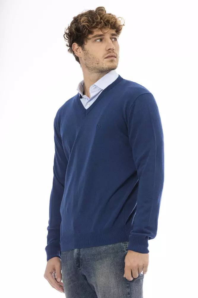 Sergio Tacchini Blue Wool Men Sweater