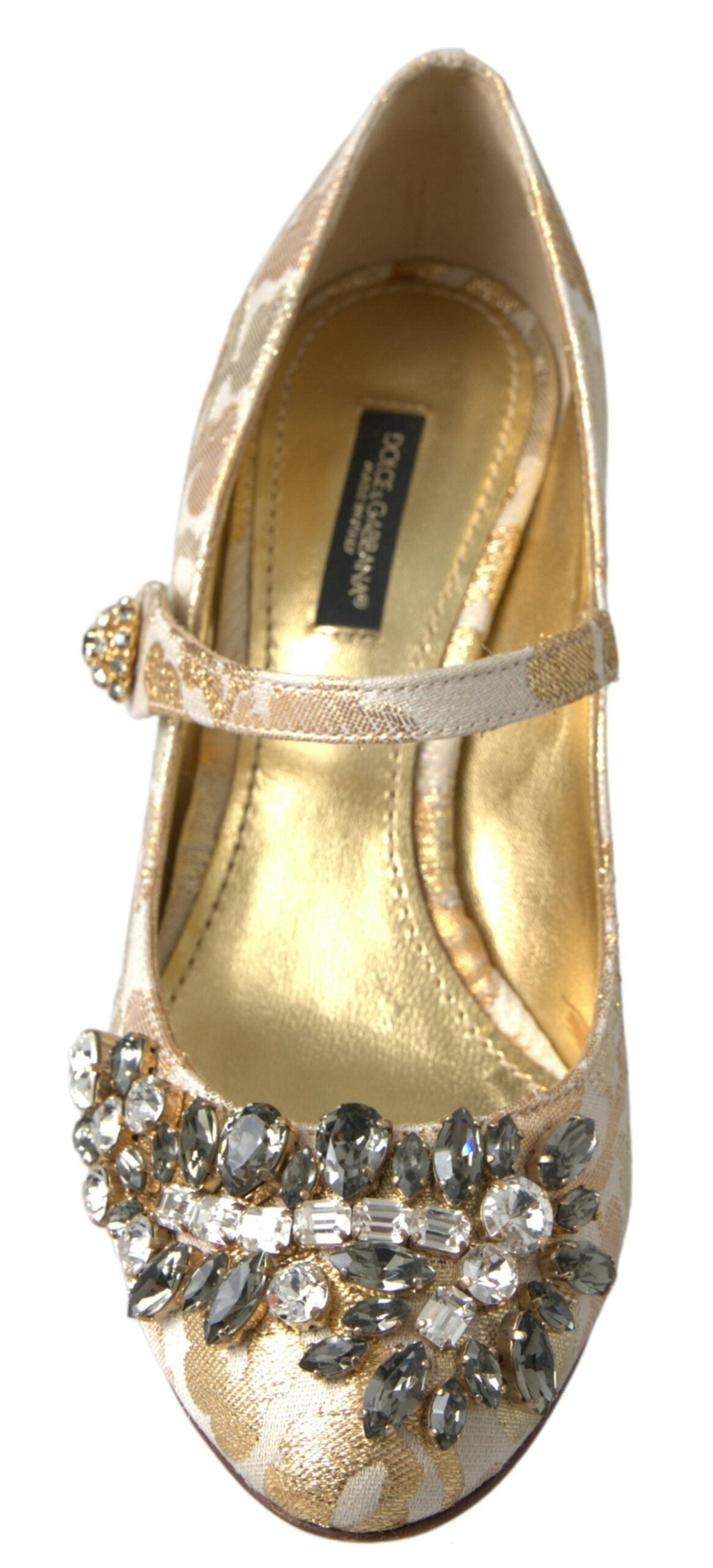 Dolce & Gabbana Golden Elegance Crystal-Embellished Sandals