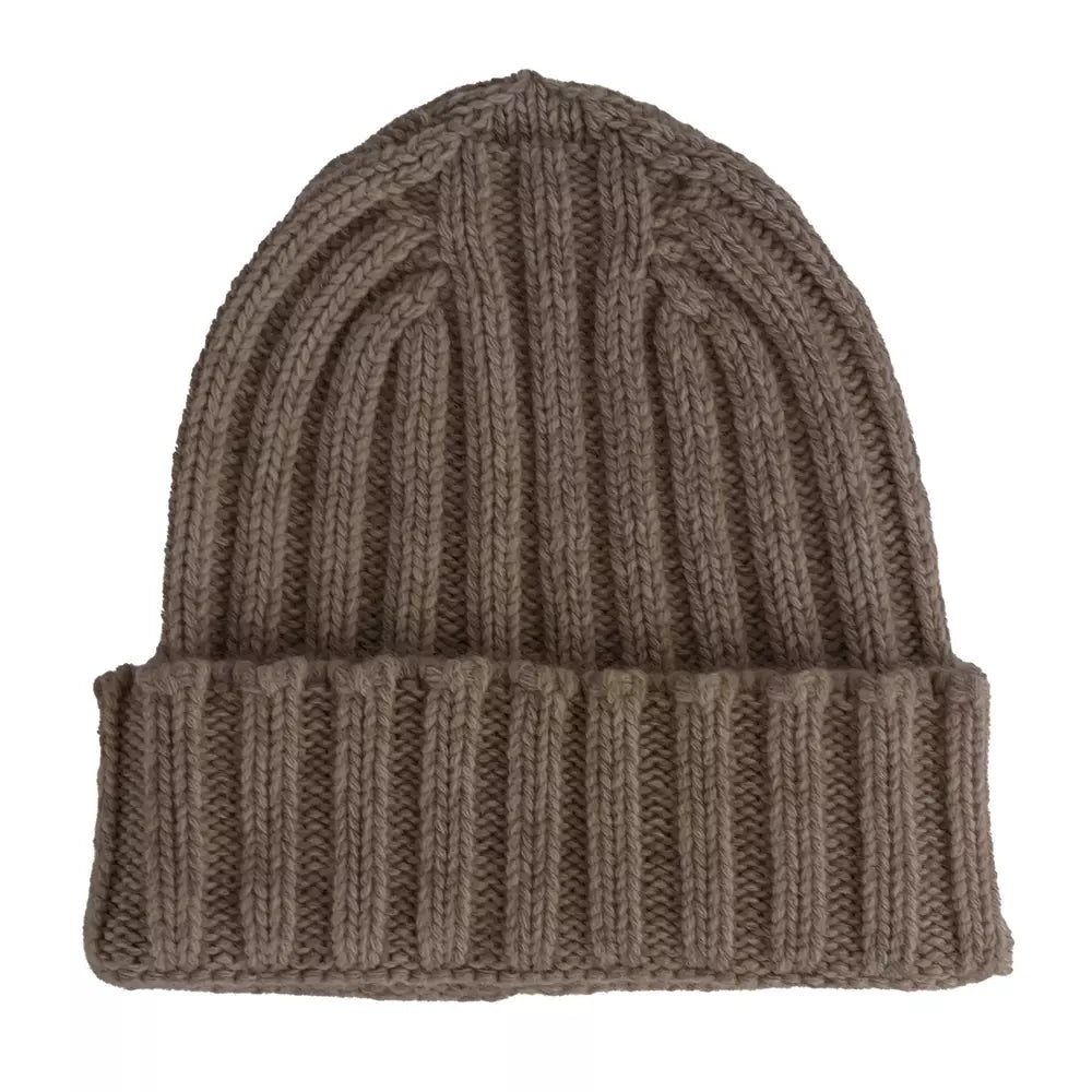 Emilio Romanelli Elegant Cashmere Ribbed Seam Hat