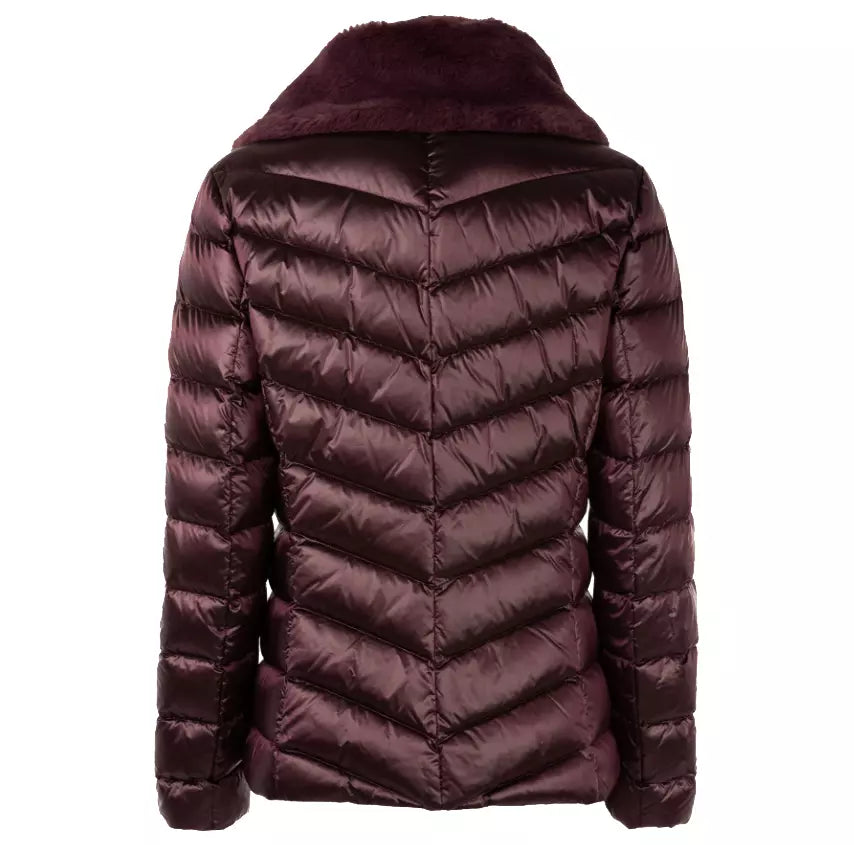 Liu Jo Plush Collar Down Jacket in Purple