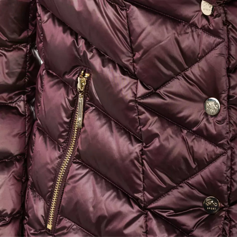 Liu Jo Plush Collar Down Jacket in Purple