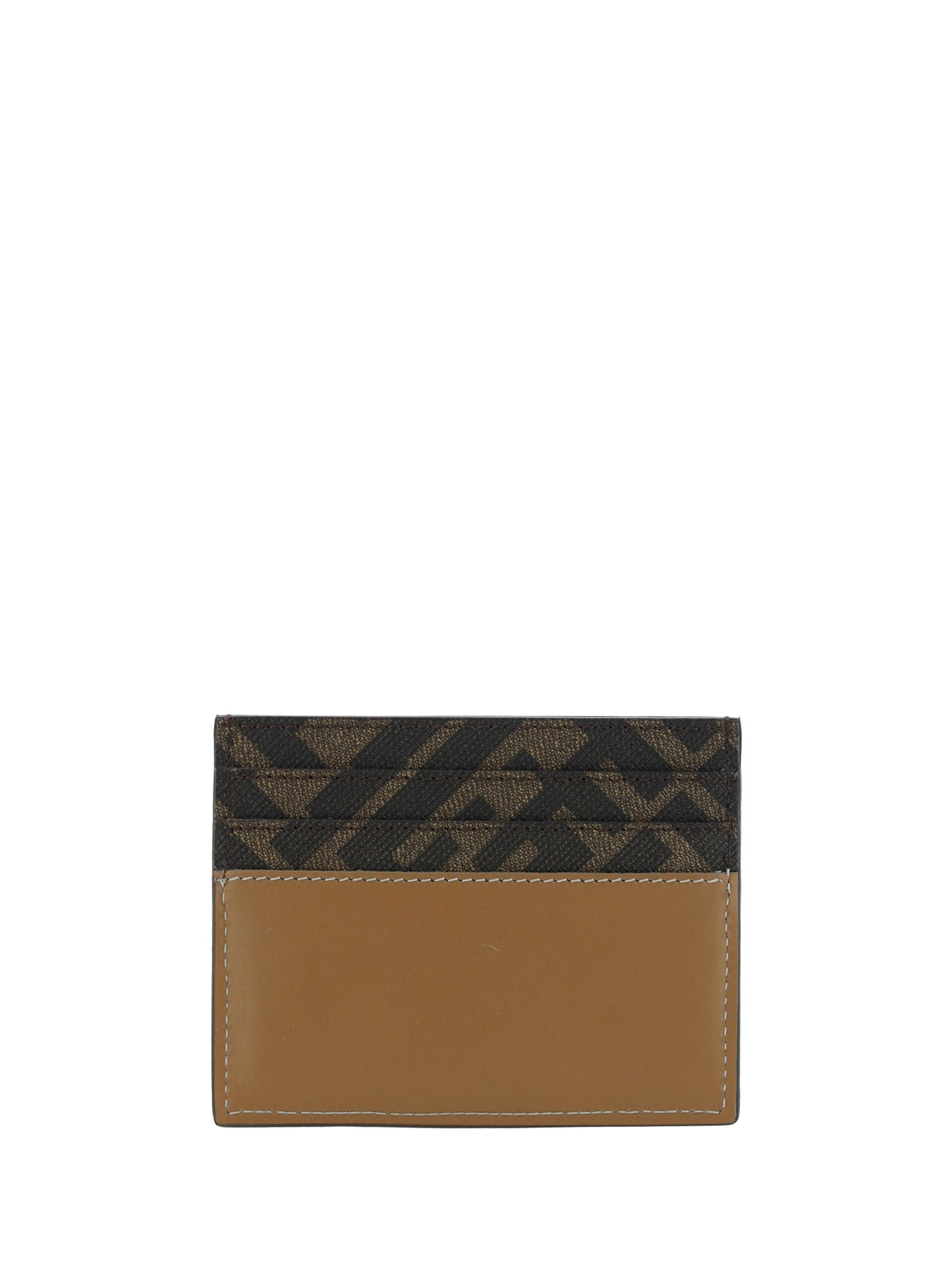 Fendi Sophisticated Dark Brown Leather Card Holder