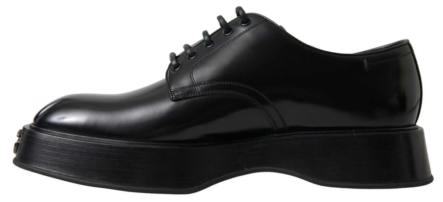 Dolce & Gabbana Elegant Black Leather Formal Men's Shoes