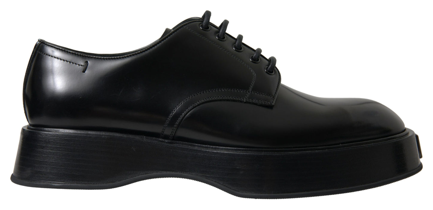 Dolce & Gabbana Elegant Black Leather Formal Men's Shoes