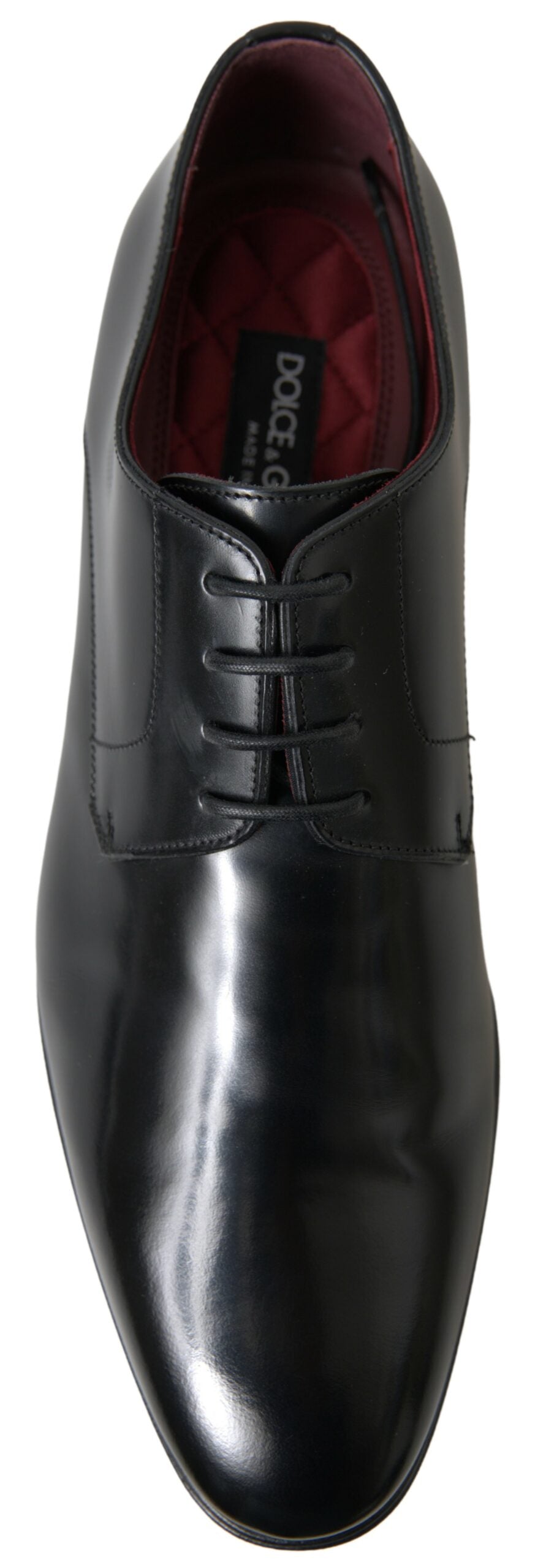 Dolce & Gabbana Elegant Black Leather Dress Formal Shoes