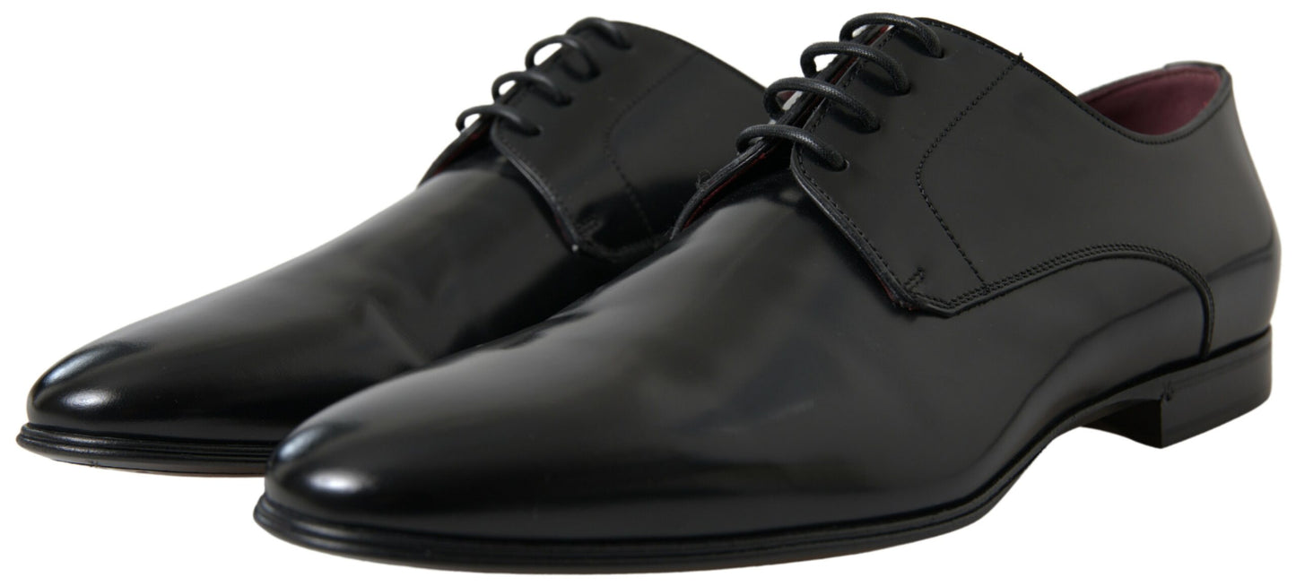 Dolce & Gabbana Elegant Black Leather Dress Formal Shoes