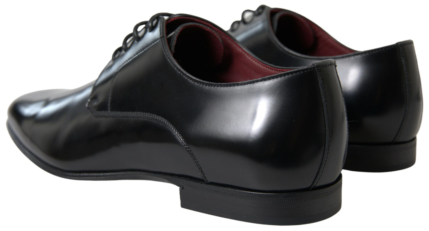 Dolce & Gabbana Elegant Black Leather Dress Formal Shoes