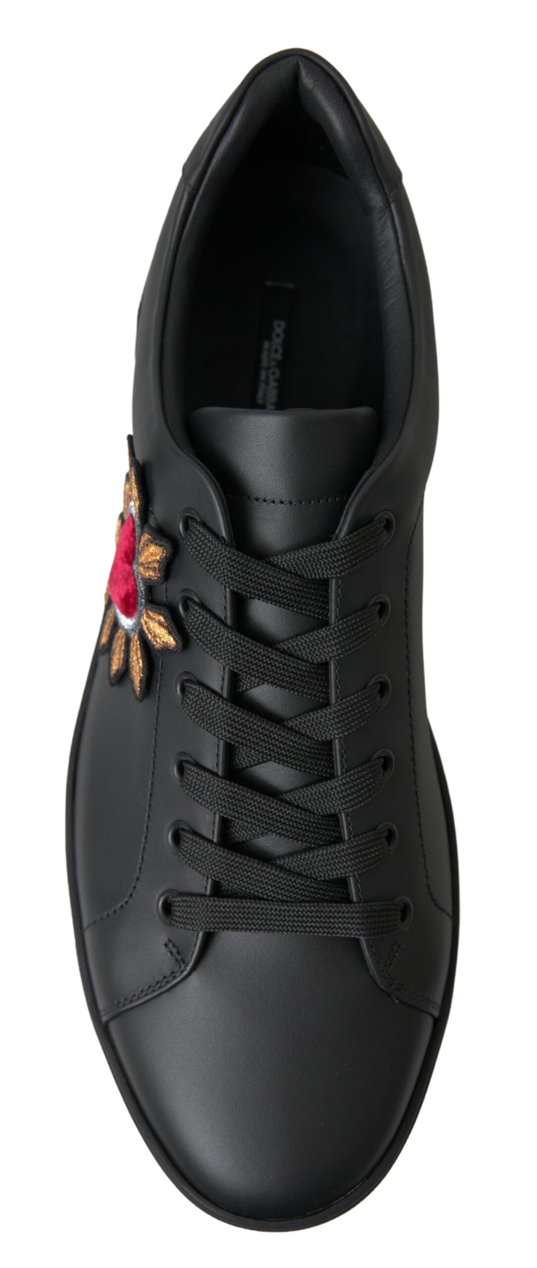 Dolce & Gabbana Elegant Heart Patch Leather Sneakers