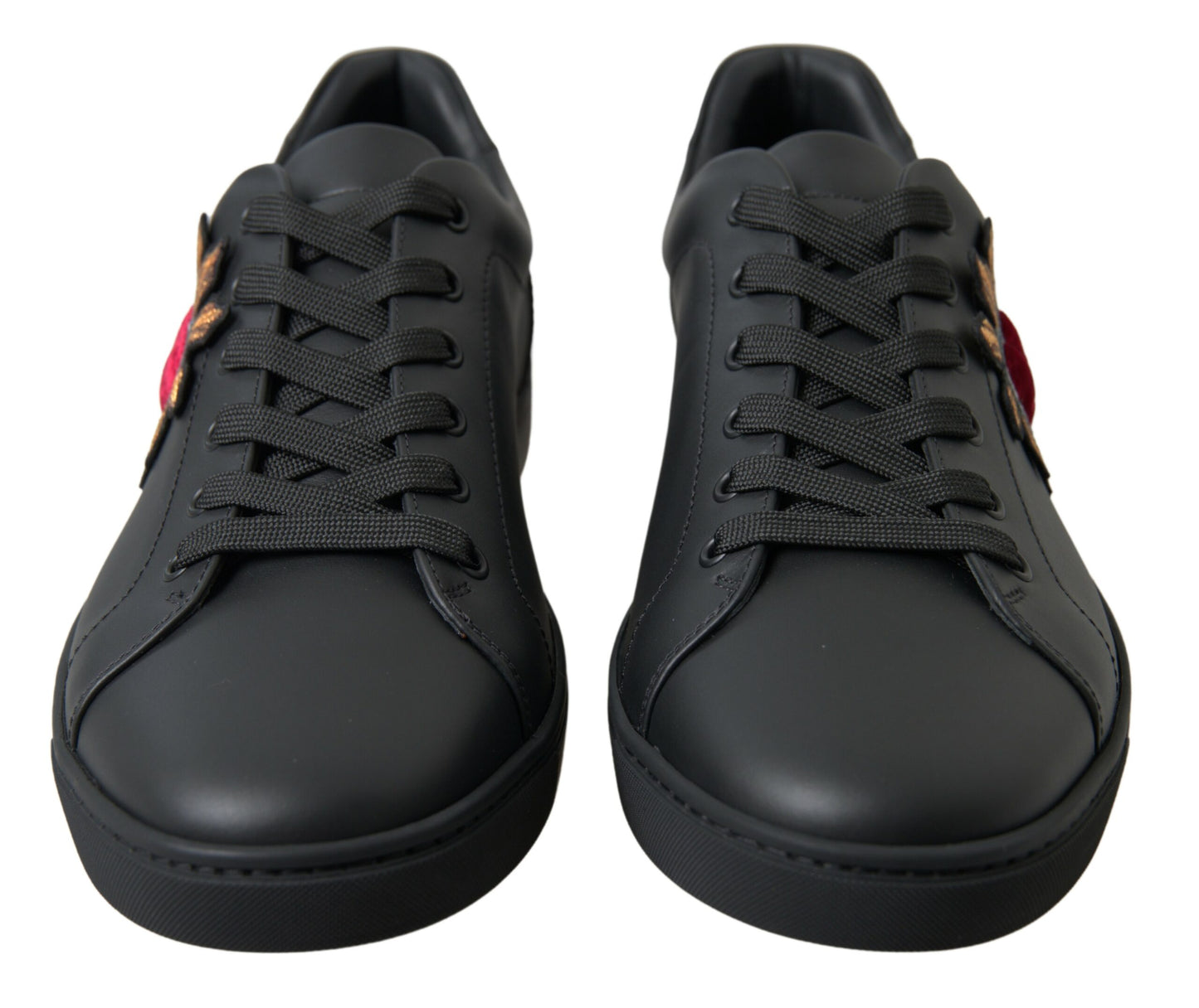 Dolce & Gabbana Elegant Heart Patch Leather Sneakers