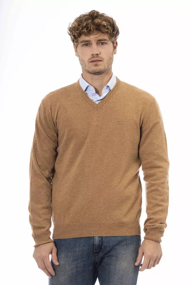 Sergio Tacchini Beige Wool Men Sweater