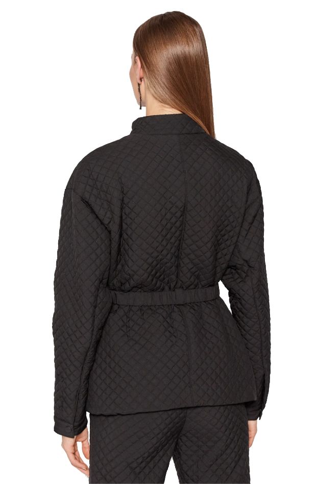 Patrizia Pepe Chic Quilted Checkered Jacket