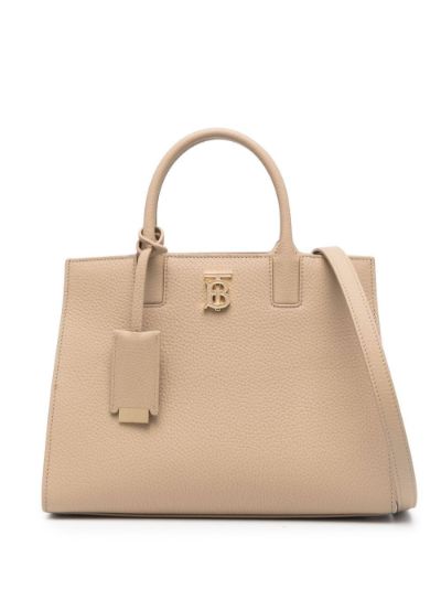 Burberry Elegant Beige Calf Leather Handbag