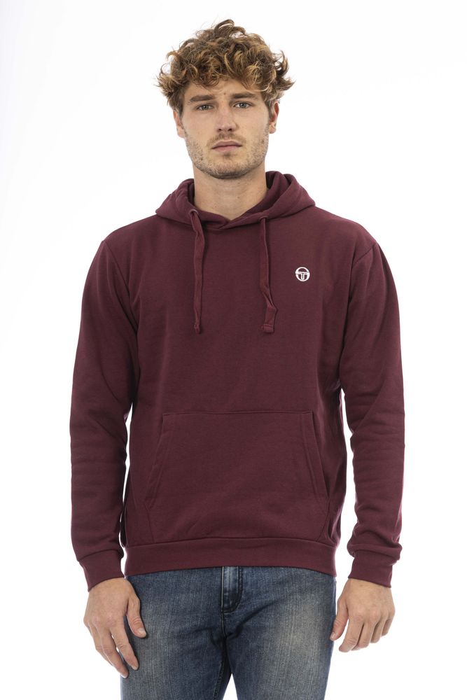 Sergio Tacchini Burgundy Cotton Men Sweater